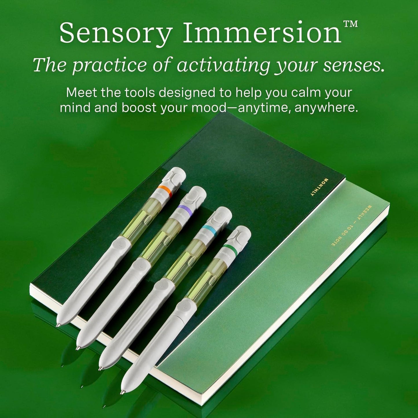 Lifelines Pen Diffuser, Walk in the Woods - 1mm Black Ballpoint Pen with Scented Essential Oil Blends – Aromatherapy Diffuser & Sensory Immersion Diffuse Aroma As You Write