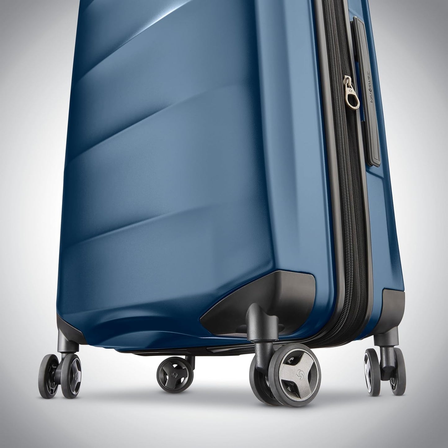 Samsonite Octiv Pro 3-Piece Hardside Lightweight (21/24/28) Front Pocket Carry-On Pro, Medium & Large-Checked Luggage Set, Expandable, Four Spinner Wheels, Adjustable Handle, TSA Lock – Blue