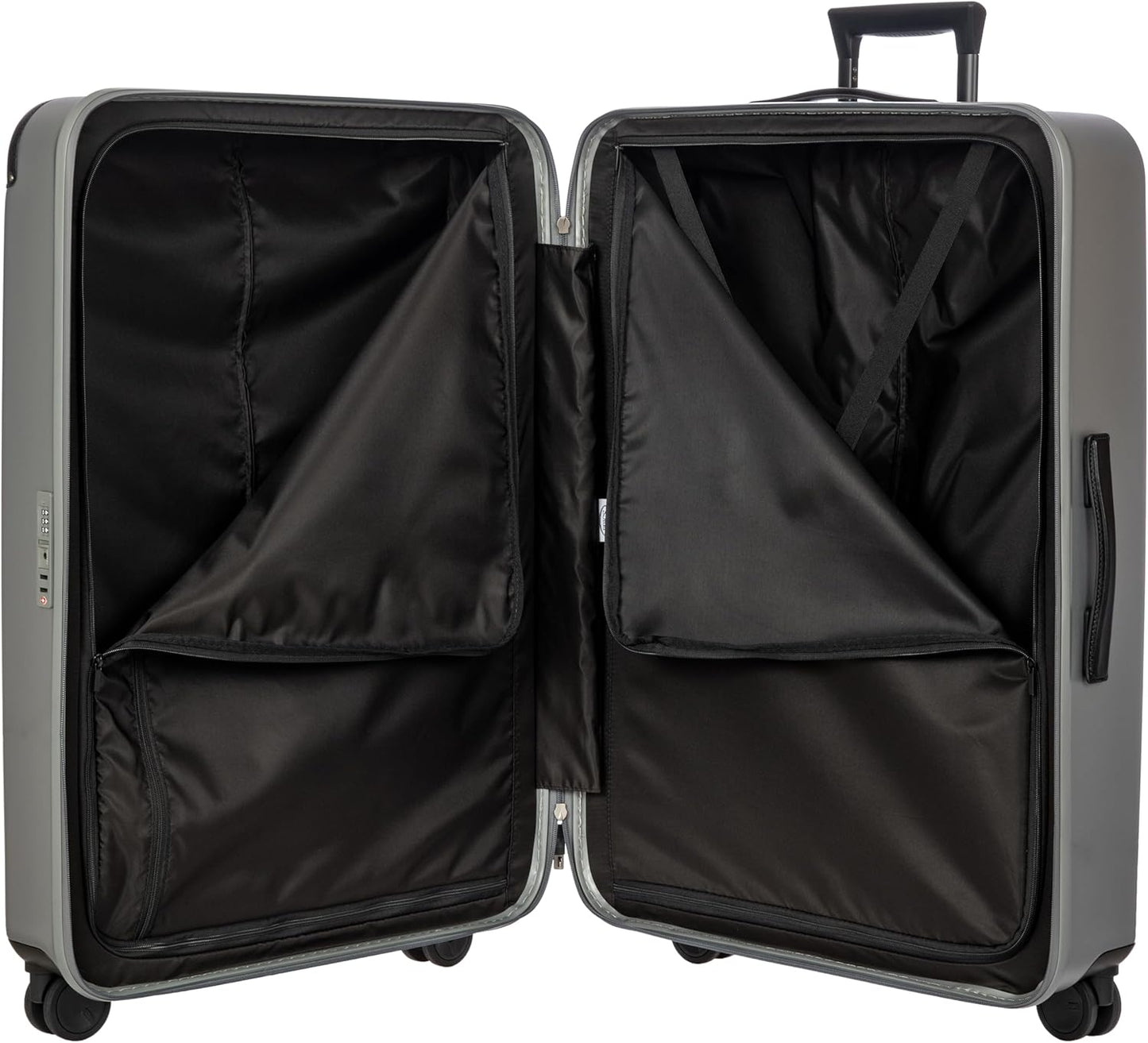 Bric's Amalfi Suitcase, Lightweight Expandable Hard Shell Luggage with Smooth 360° Wheels and TSA Lock 32" - Silver