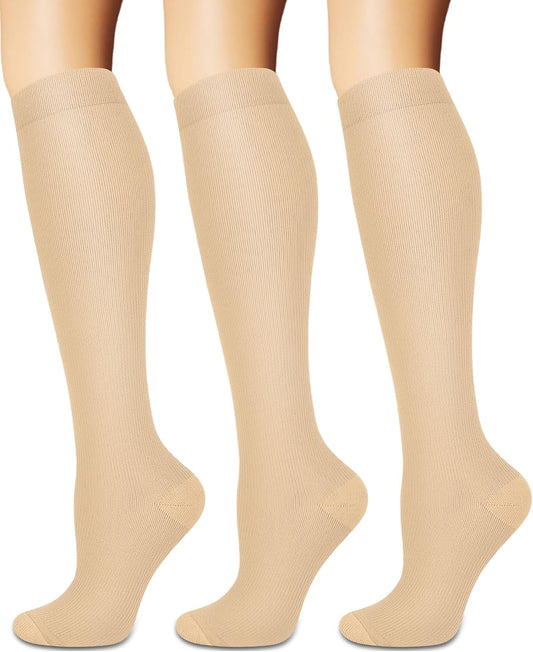 Compression Socks for Women and Men Circulation (3 Pairs) is Best Support for Running Athletic Cycling Hiking
