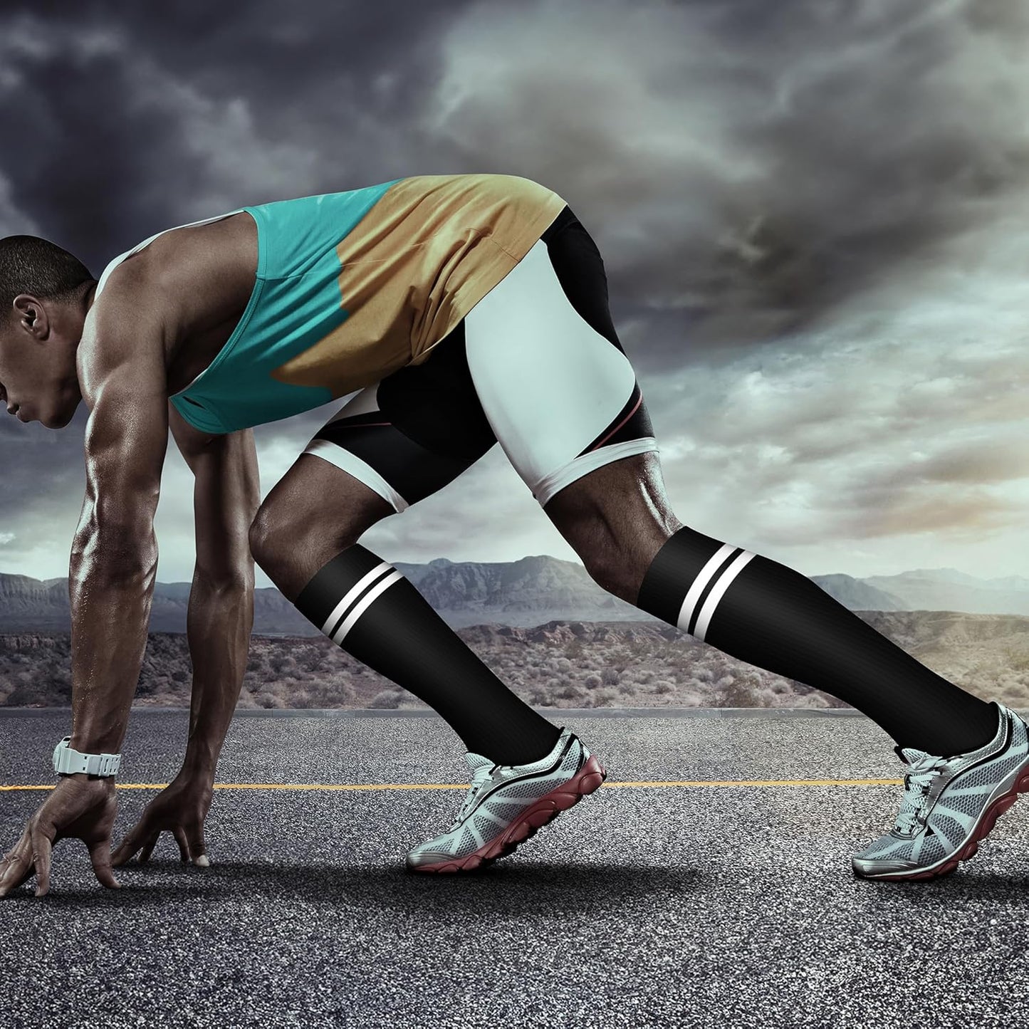 QUXIANG Copper Compression Socks for Women & Men Circulation (8 Pairs) - Best for Running Athletic Cycling - 15-20 mmHg