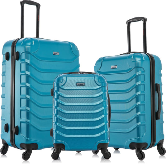 InUSA ENDURANCE Luggage with Spinner Wheels | Spacious Durable Lightweight Hardshell Suitcase, Travel Sets with Handle and Trolley | (20in, 24in, 28in) 3 Piece Luggage Set | Teal