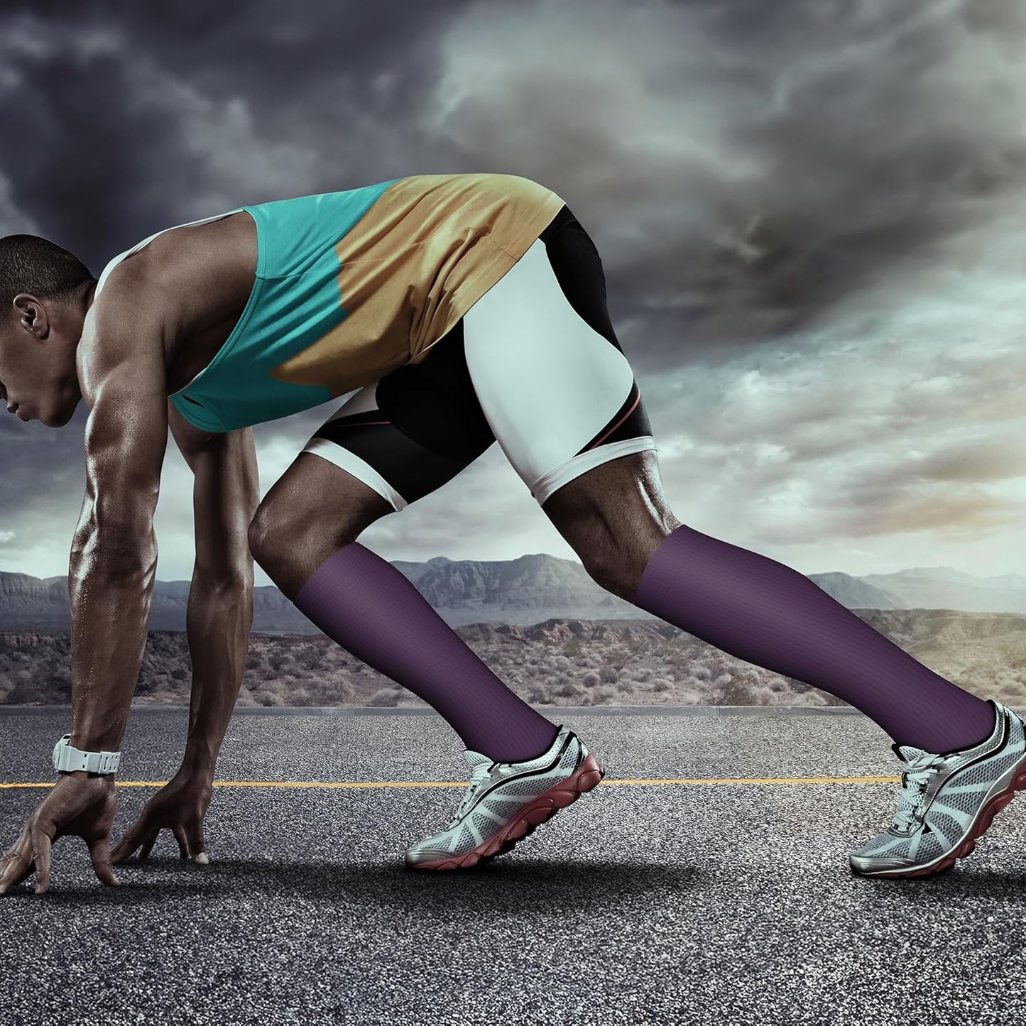 QUXIANG Copper Compression Socks for Women & Men Circulation (8 Pairs) - Best for Running Athletic Cycling - 15-20 mmHg