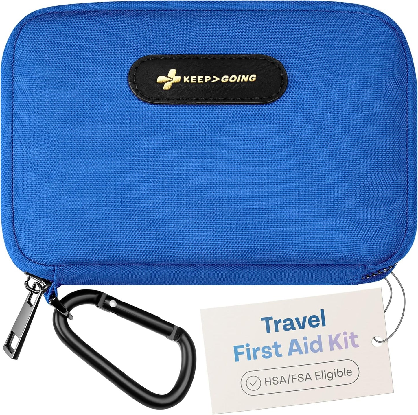 KeepGoing Travel First Aid Kit for Car, Home, Hiking, Camping and Outdoor Emergencies - First Aid Kit Travel Size TSA-Approved