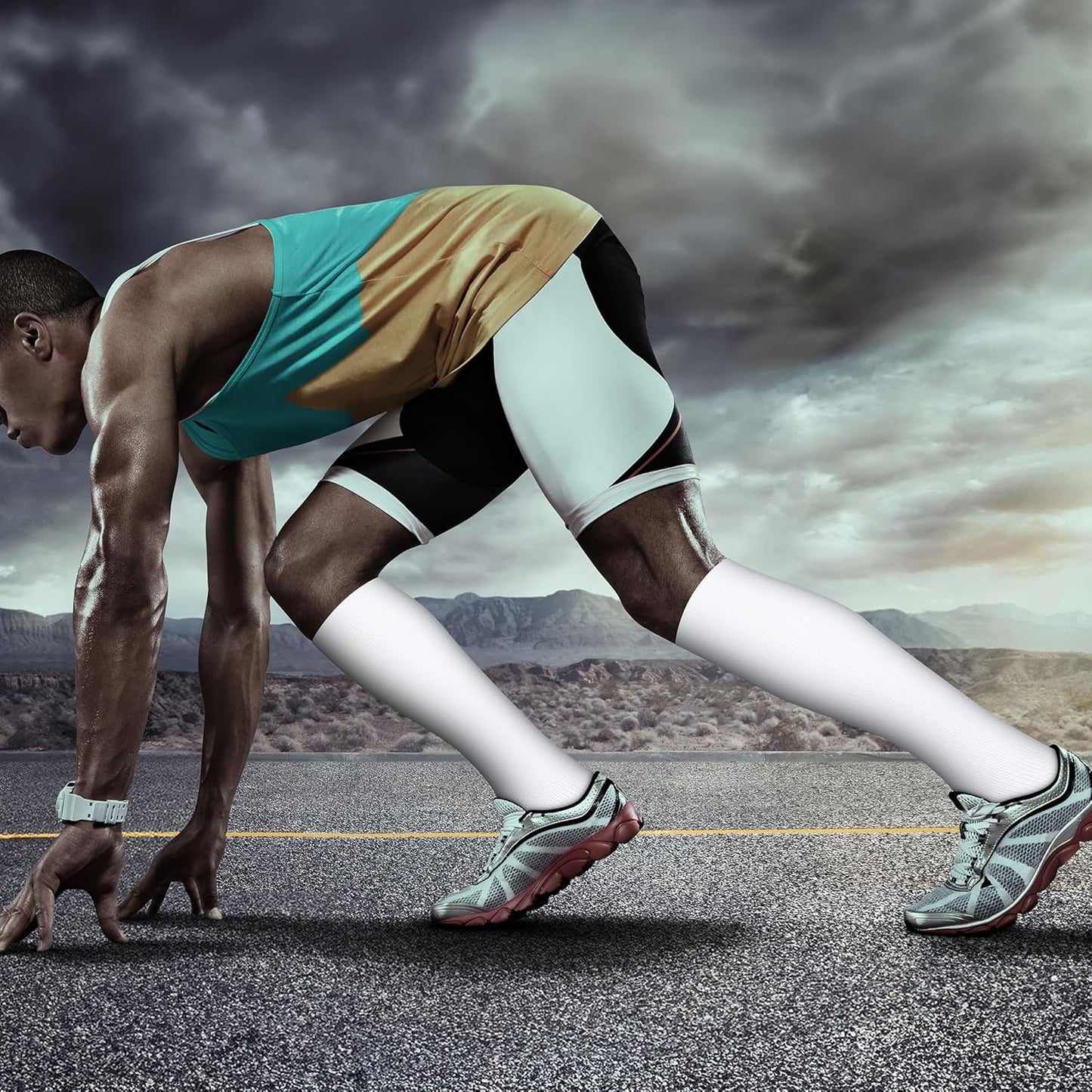 QUXIANG Copper Compression Socks for Women & Men Circulation (8 Pairs) - Best for Running Athletic Cycling - 15-20 mmHg