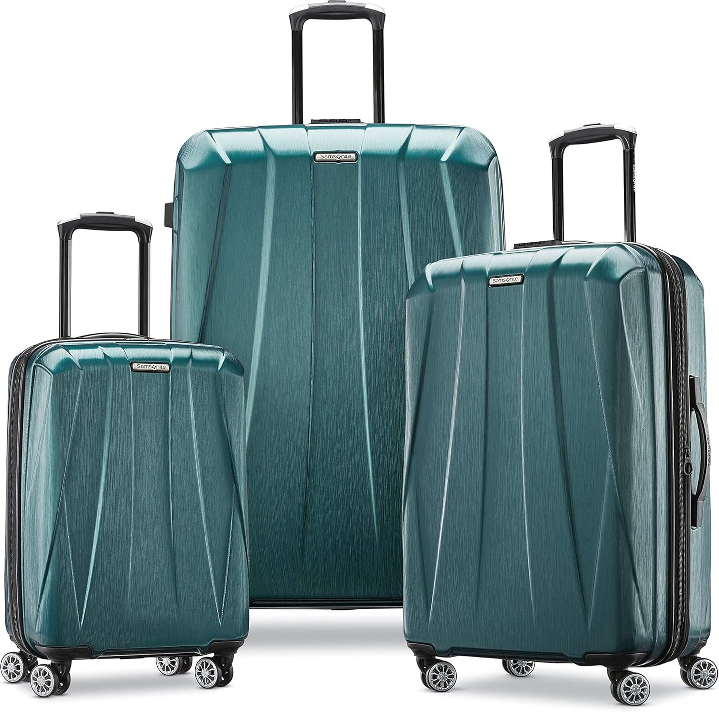 Samsonite Centric 2 Hardside Expandable Luggage with Spinner Wheels, Emerald Green, 3-Piece Set (20/24/28)
