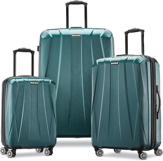 Samsonite Centric 2 Hardside Expandable Luggage with Spinner Wheels, Emerald Green, 3-Piece Set (20/24/28)