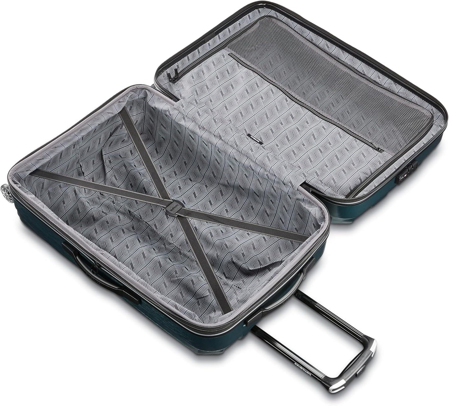 Samsonite Centric 2 Hardside Expandable Luggage with Spinner Wheels, Emerald Green, Checked-Large 28-Inch