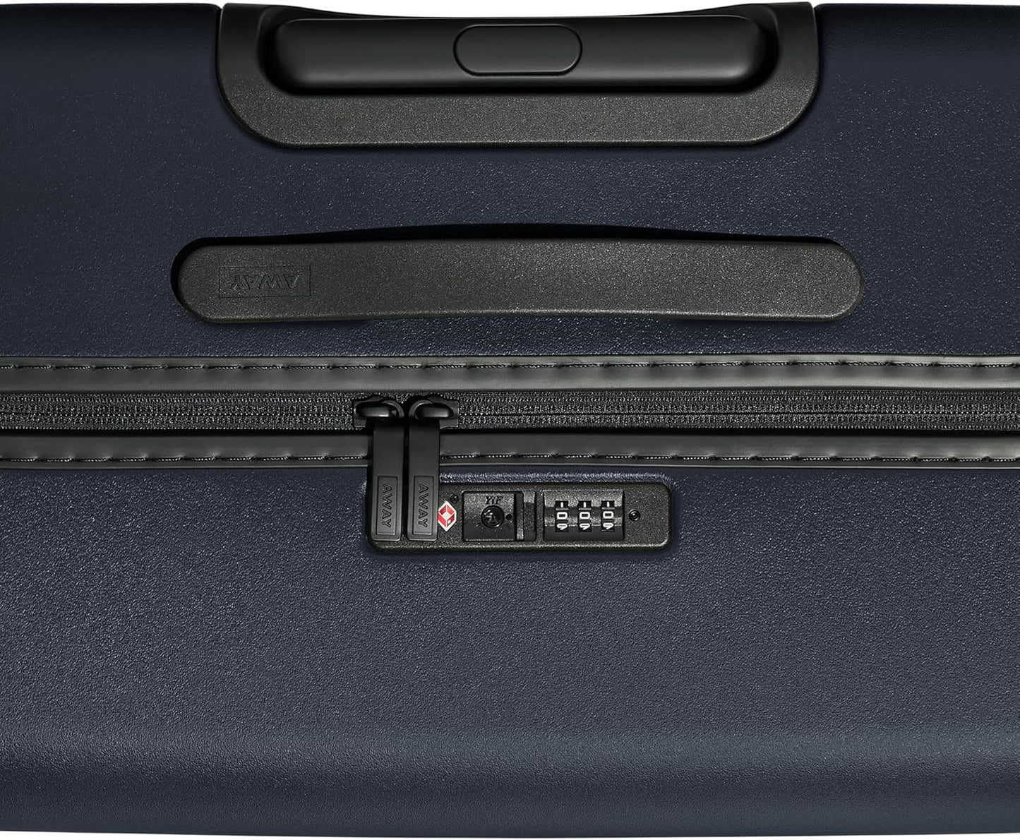 Away Medium Checked Luggage, Lightweight Hard Shell Suitcase with Spinner Wheels, Durable Rolling Luggage, TSA Lock, 26 Inch, Navy Blue