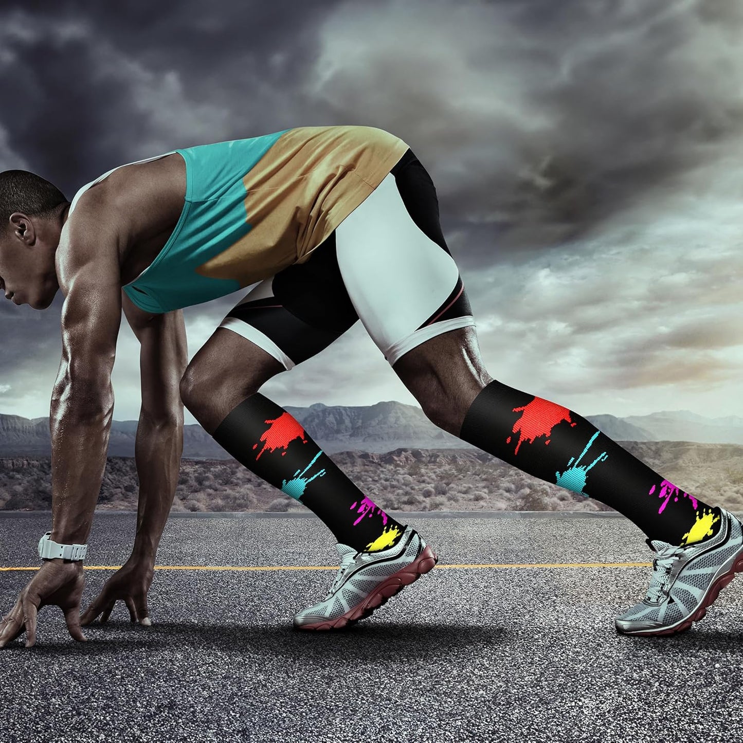 QUXIANG Copper Compression Socks for Women & Men Circulation (8 Pairs) - Best for Running Athletic Cycling - 15-20 mmHg