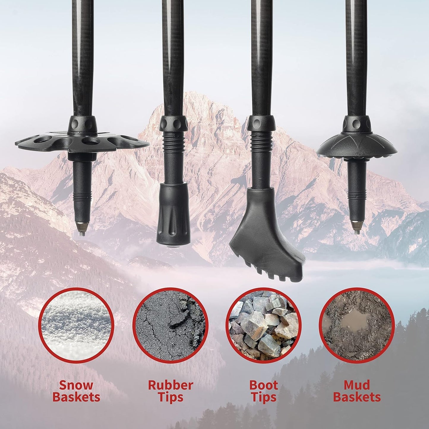 Drakon Outdoors - Drakon Sticks 2.0 - Heavy Duty Carbon Fiber Trekking Poles - Ultralight Collapsible Poles with Cork Handles, Flip Locks, Carbide Tips