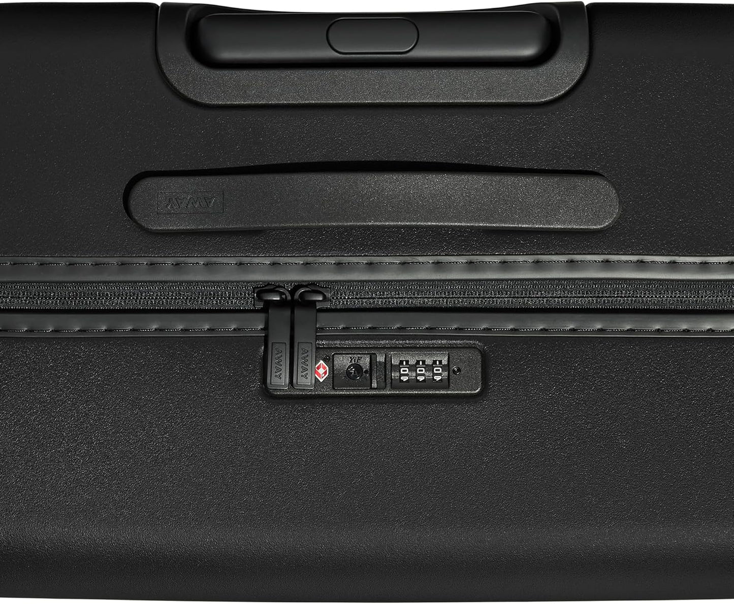 Away Medium Checked Luggage, Lightweight Hard Shell Suitcase with Spinner Wheels, Durable Rolling Luggage, TSA Lock, 26 Inch, Jet Black