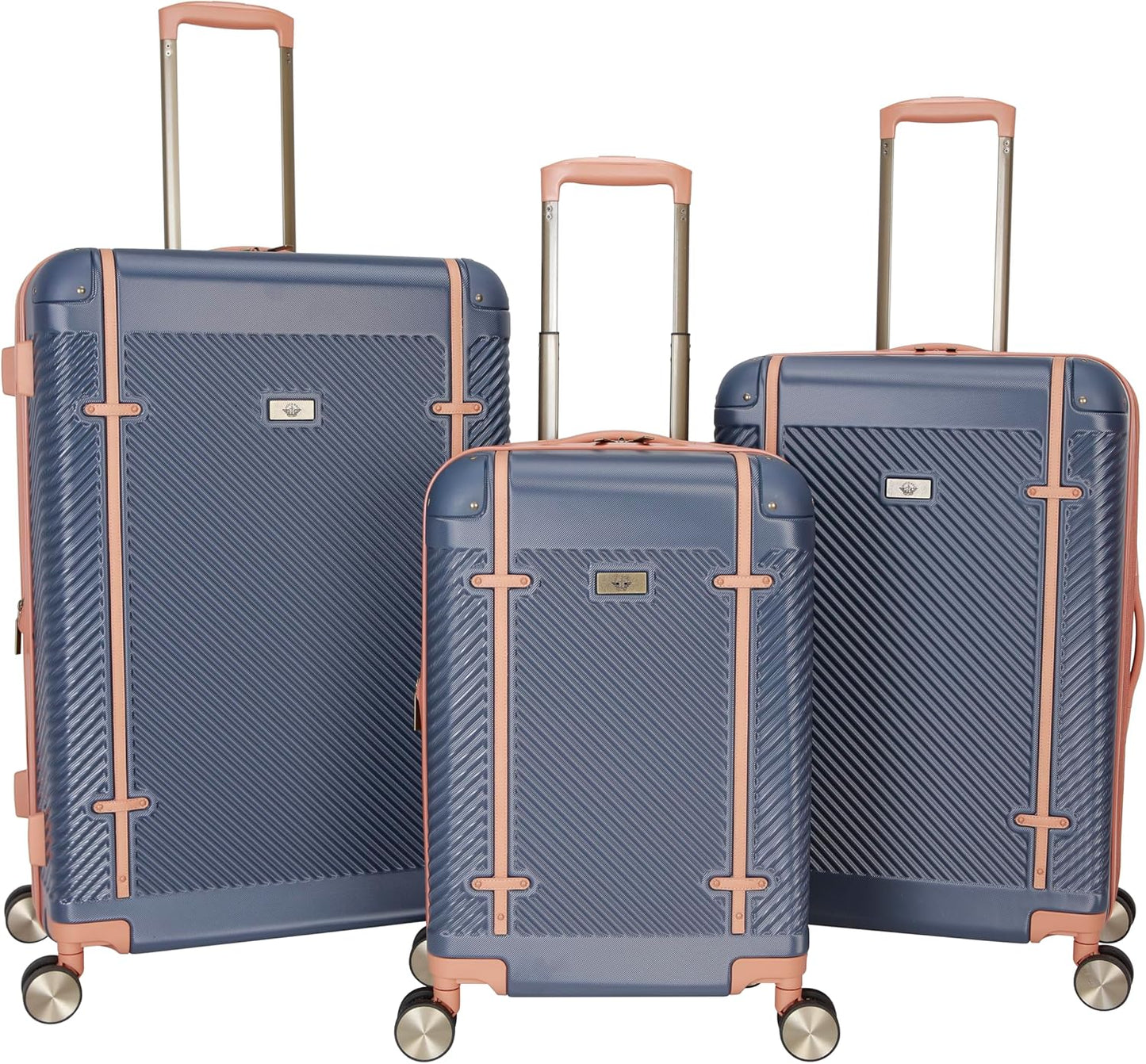 Dockers Spectra Hardside Expandable 8-Wheel Spinner Travel Carry On Luggage, India Ink, 3-Piece Set (20"/24"/28")