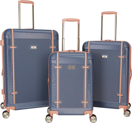 Dockers Spectra Hardside Expandable 8-Wheel Spinner Travel Carry On Luggage, India Ink, 3-Piece Set (20"/24"/28")