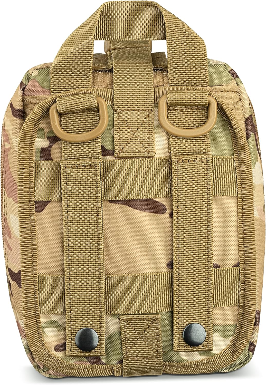 Scherber Premium IFAK Kit Trauma Pack | HSA/FSA Approved | SOF Tourniquet, QuikClot 4x4 HyFin Chest Seal, Israeli Bandage | Fully Stocked MOLLE Pouch for Gunshot, Bleeding, Major Wound Care (Camo)