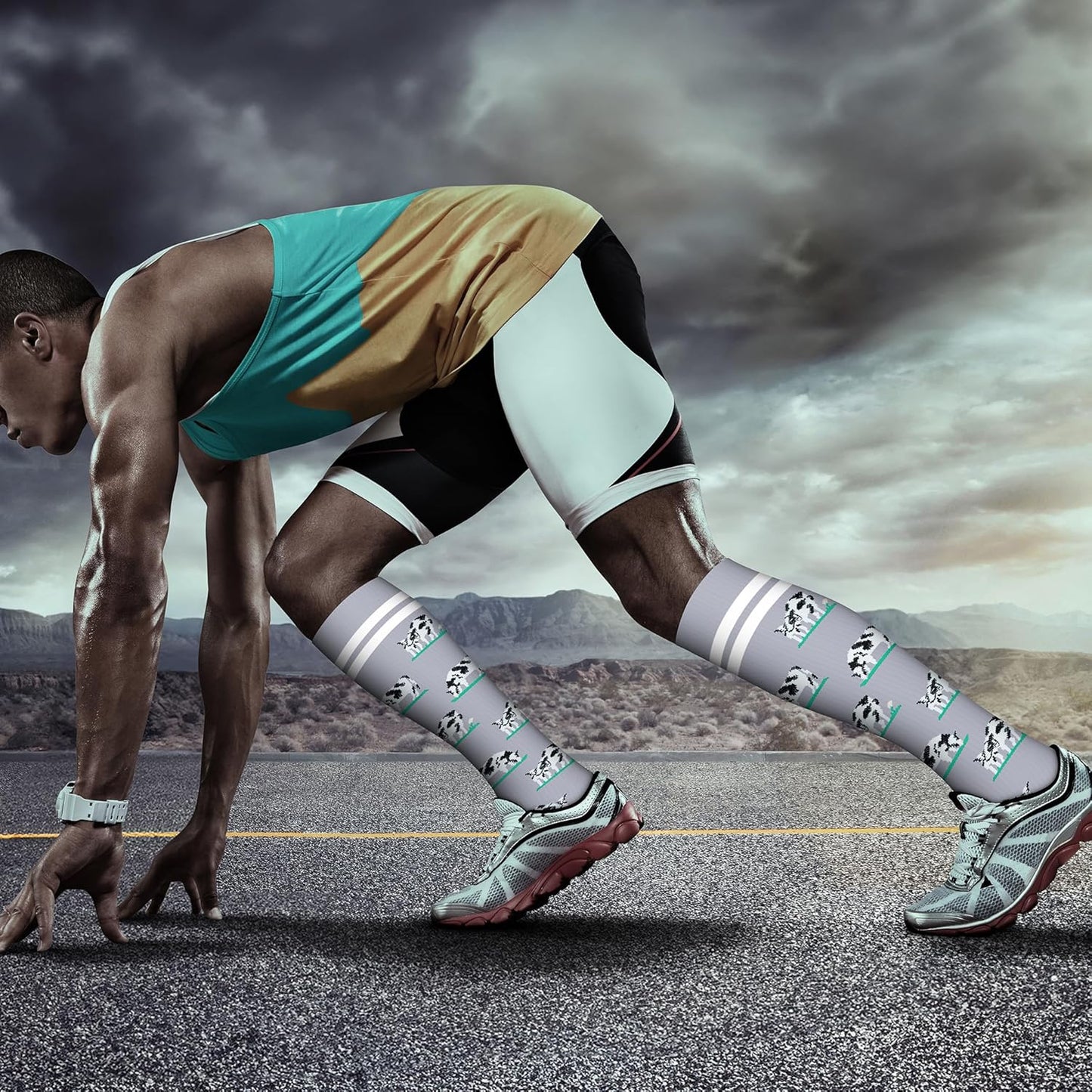 QUXIANG Copper Compression Socks for Women & Men Circulation (8 Pairs) - Best for Running Athletic Cycling - 15-20 mmHg