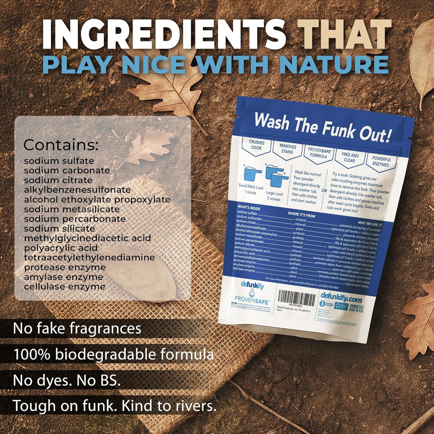 Laundry Detergent Powder, 92 Load. Unscented Laundry Soap Powder Detergent for Sensitive Skin. ProvenSafe™ Laundry Stripper Washing Soda w/Odor & Stain Remover for Activewear & All Fabrics