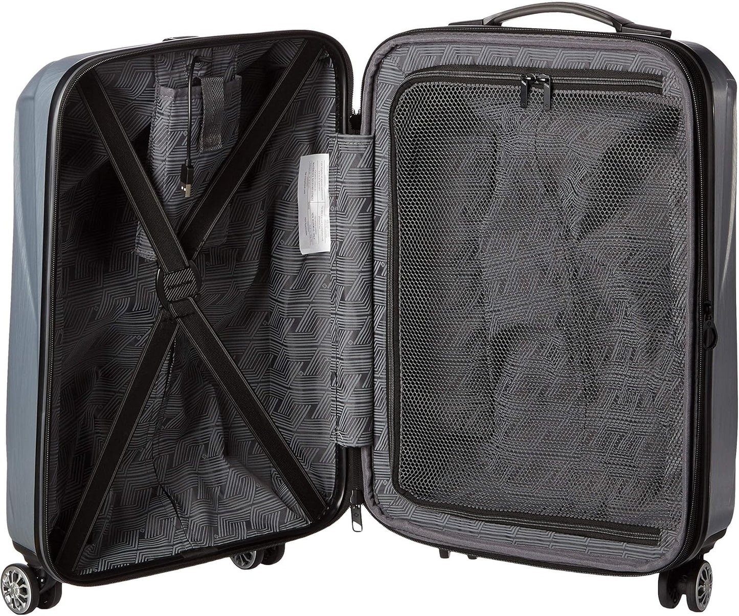 Samsonite Centric 2 Hardside Expandable Luggage with Spinner Wheels, Silver, Carry-On 20-Inch