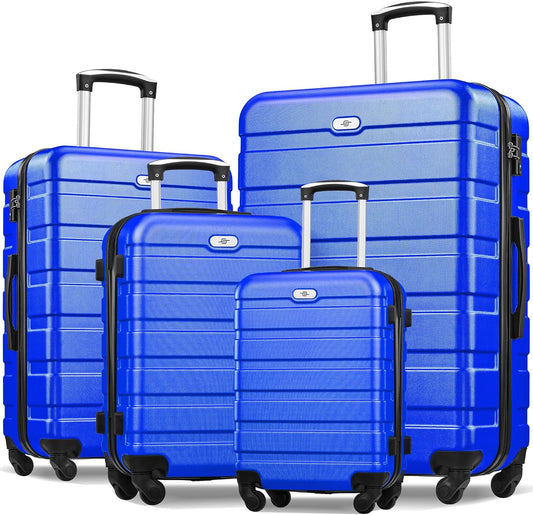 Suitour Luggage Sets 4 piece,Hardshell Lightweight Suitcase Sets with Spinner TSA Lock for Travel Business (16"/20"/24"/28")