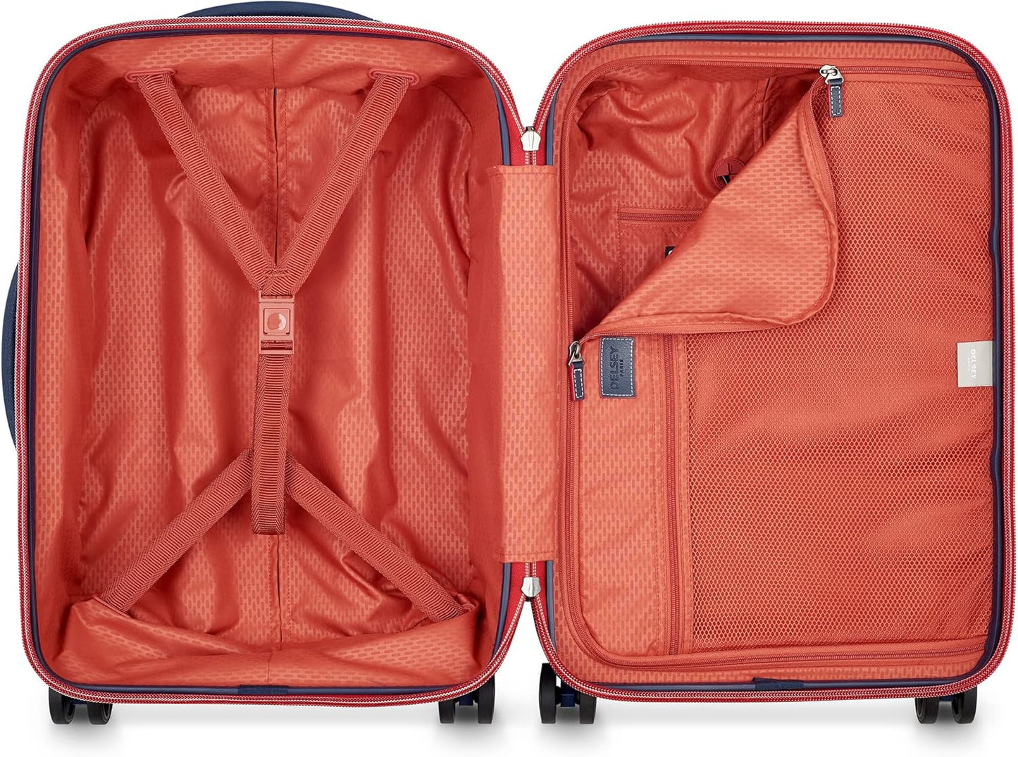 DELSEY PARIS Chatelet Air 2.0 Hardside Luggage with Spinner Wheels, Navy Blue, Carry on 20 Inch