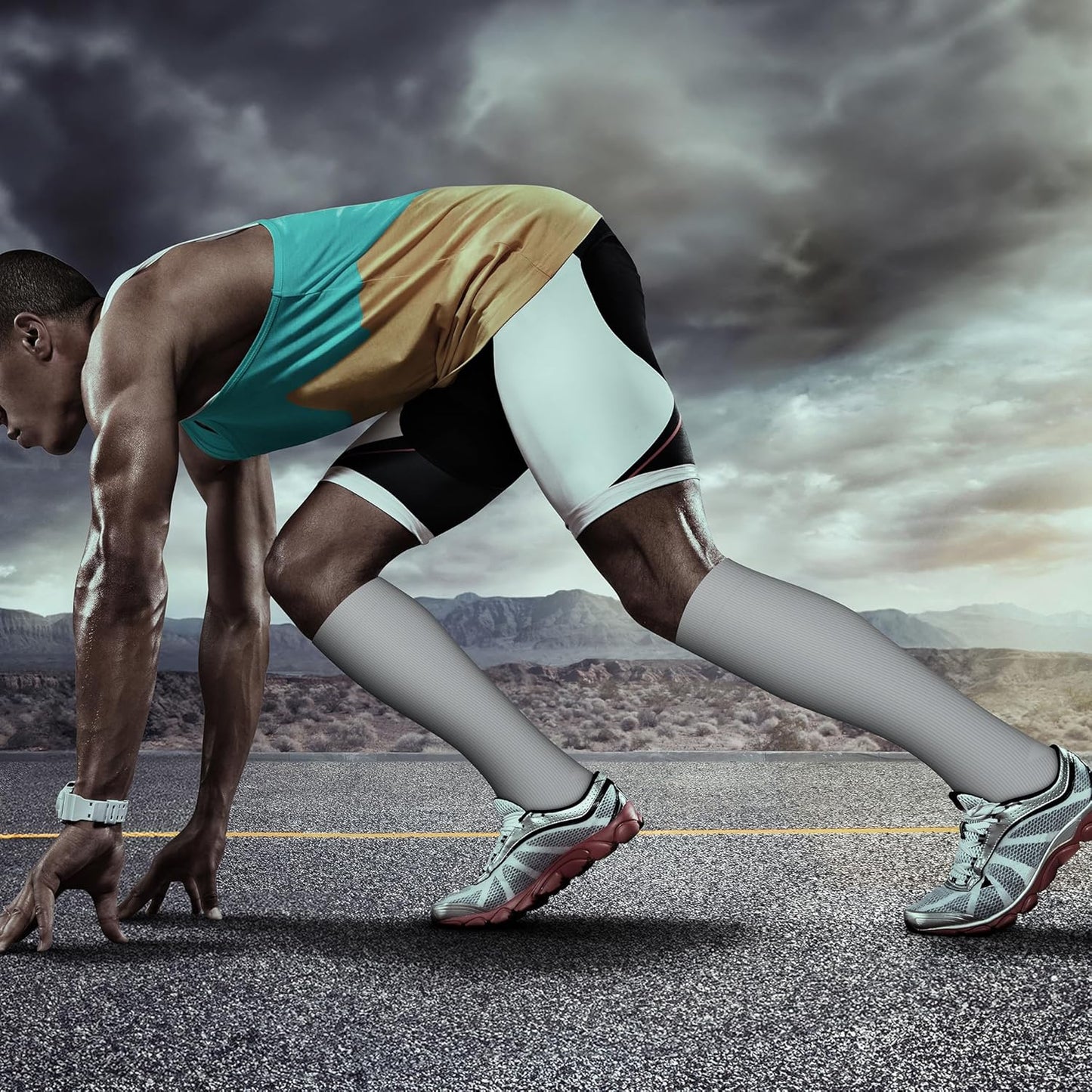 QUXIANG Copper Compression Socks for Women & Men Circulation (8 Pairs) - Best for Running Athletic Cycling - 15-20 mmHg