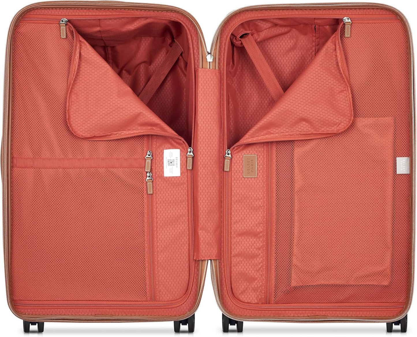 DELSEY PARIS Chatelet Air 2.0 Hardside Luggage Trunk with Spinner Wheels, Navy Blue, Checked-26 Inch