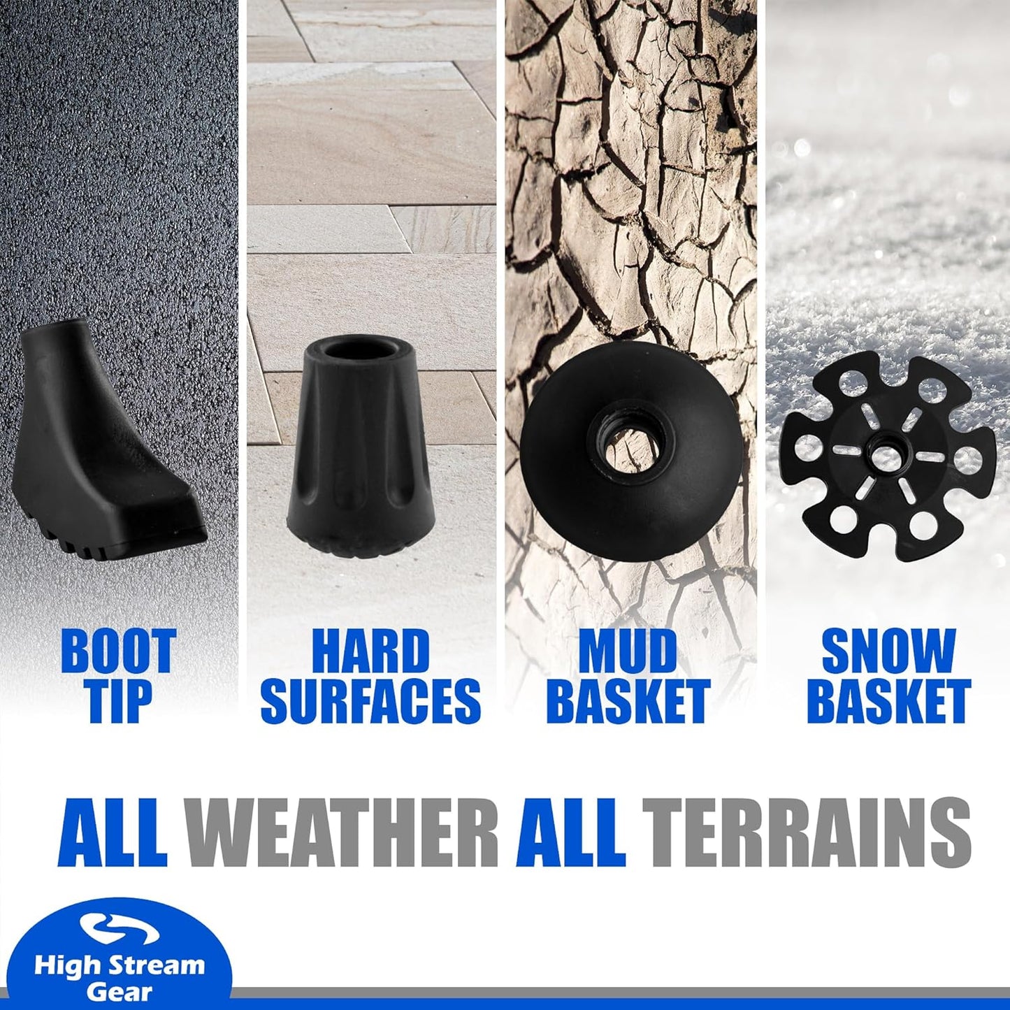 Walking Sticks for Men & Women - 14.5" Foldable Hiking Poles for Backpacking, Exercising and Traveling, Set of 2 Aluminum Nordic Collapsible Trekking Poles