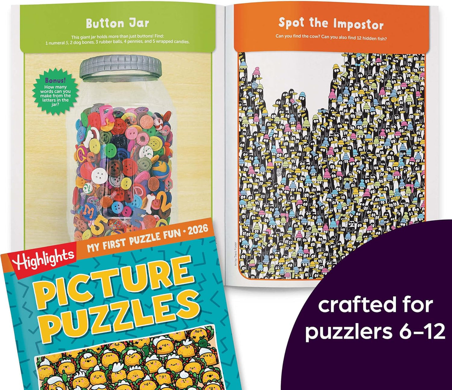 2026 Puzzle Fun Activity Book Gift Set for Kids 6 and Up, 4 Fun Books with Brain Teasers, Mazes, Word Games and More, Travel Activity and Puzzle Game Books for Kids