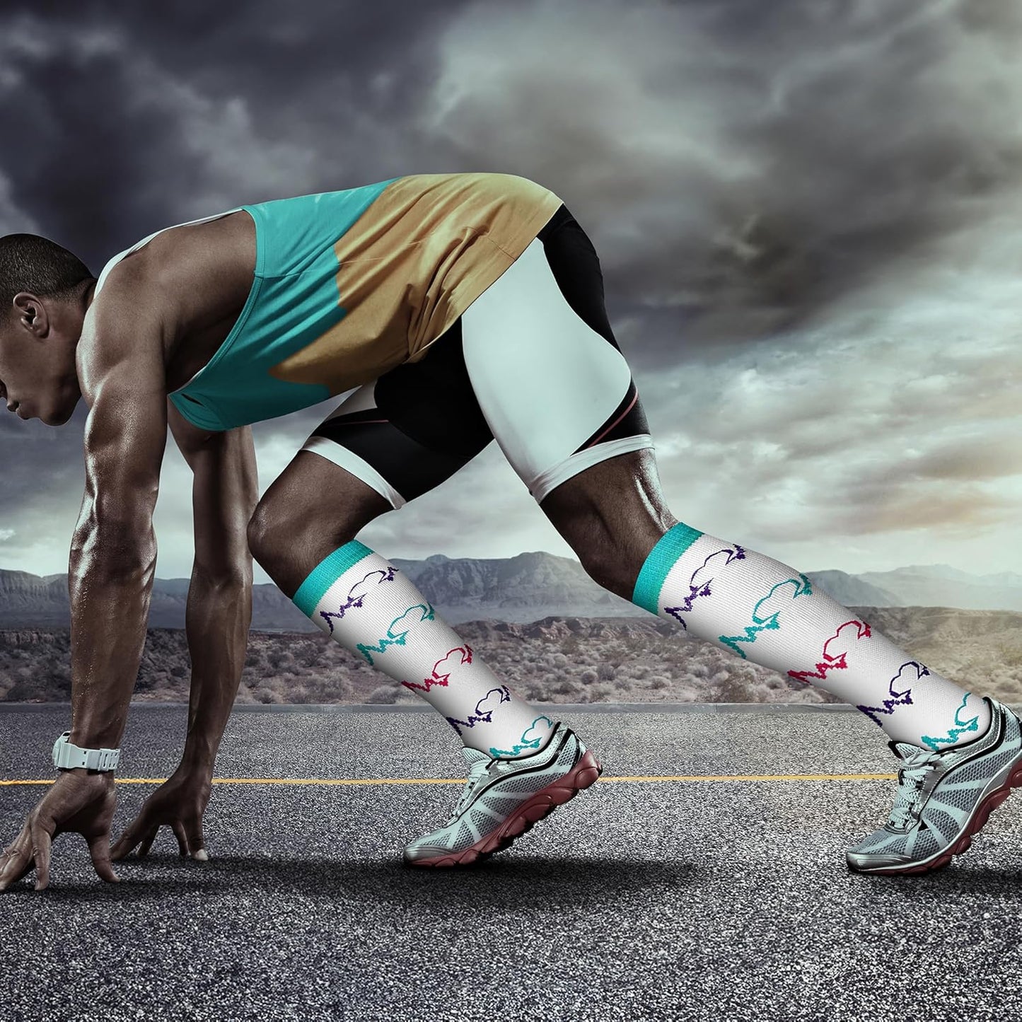 QUXIANG Copper Compression Socks for Women & Men Circulation (8 Pairs) - Best for Running Athletic Cycling - 15-20 mmHg