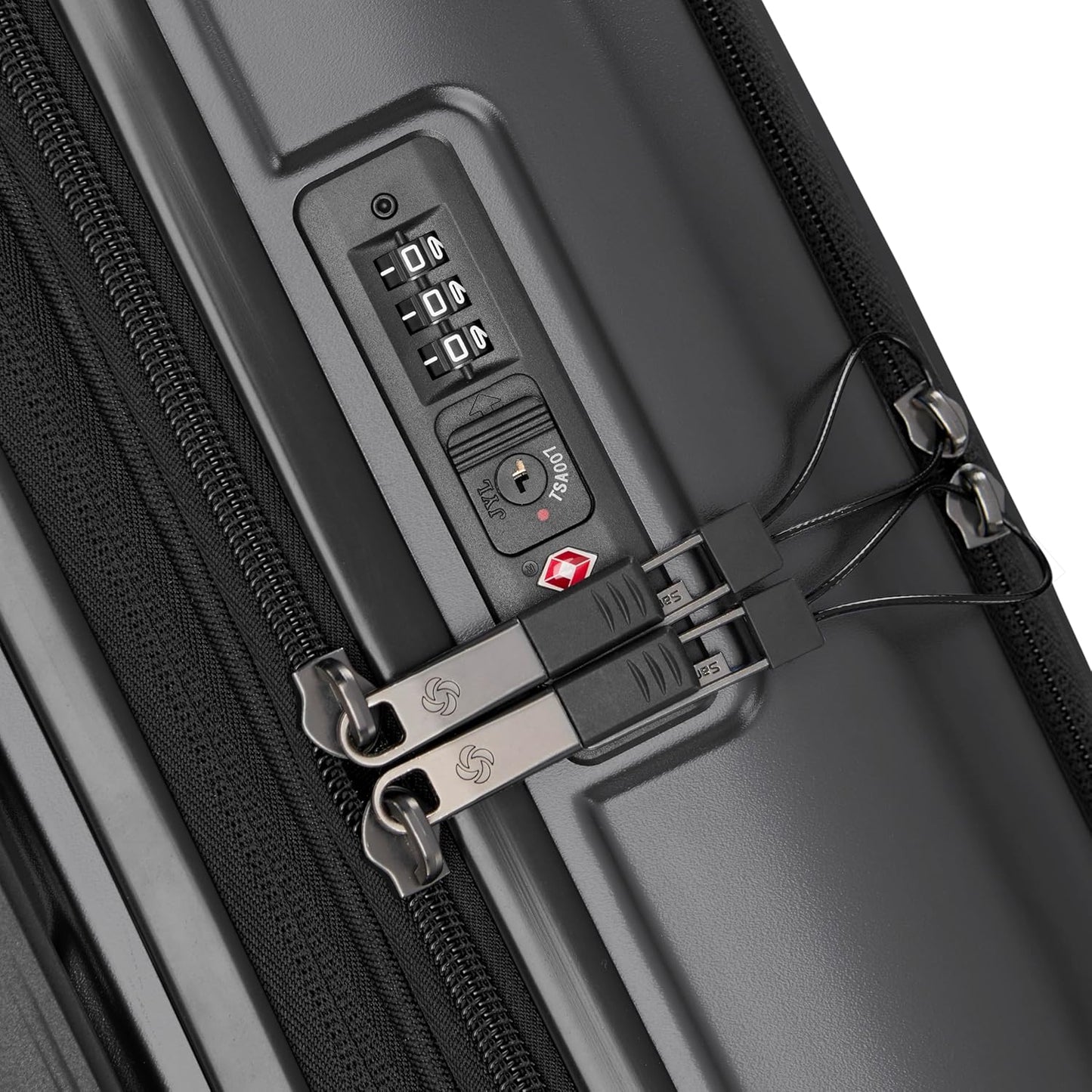 Samsonite 2 Piece Luggage Set with 21/28” Hardside Lightweight Octiv (Carry-On Pro with Front Pocket & Large Checked) Expandable, Four Spinner Wheels, Adjustable Handle, TSA Approved Lock - Black