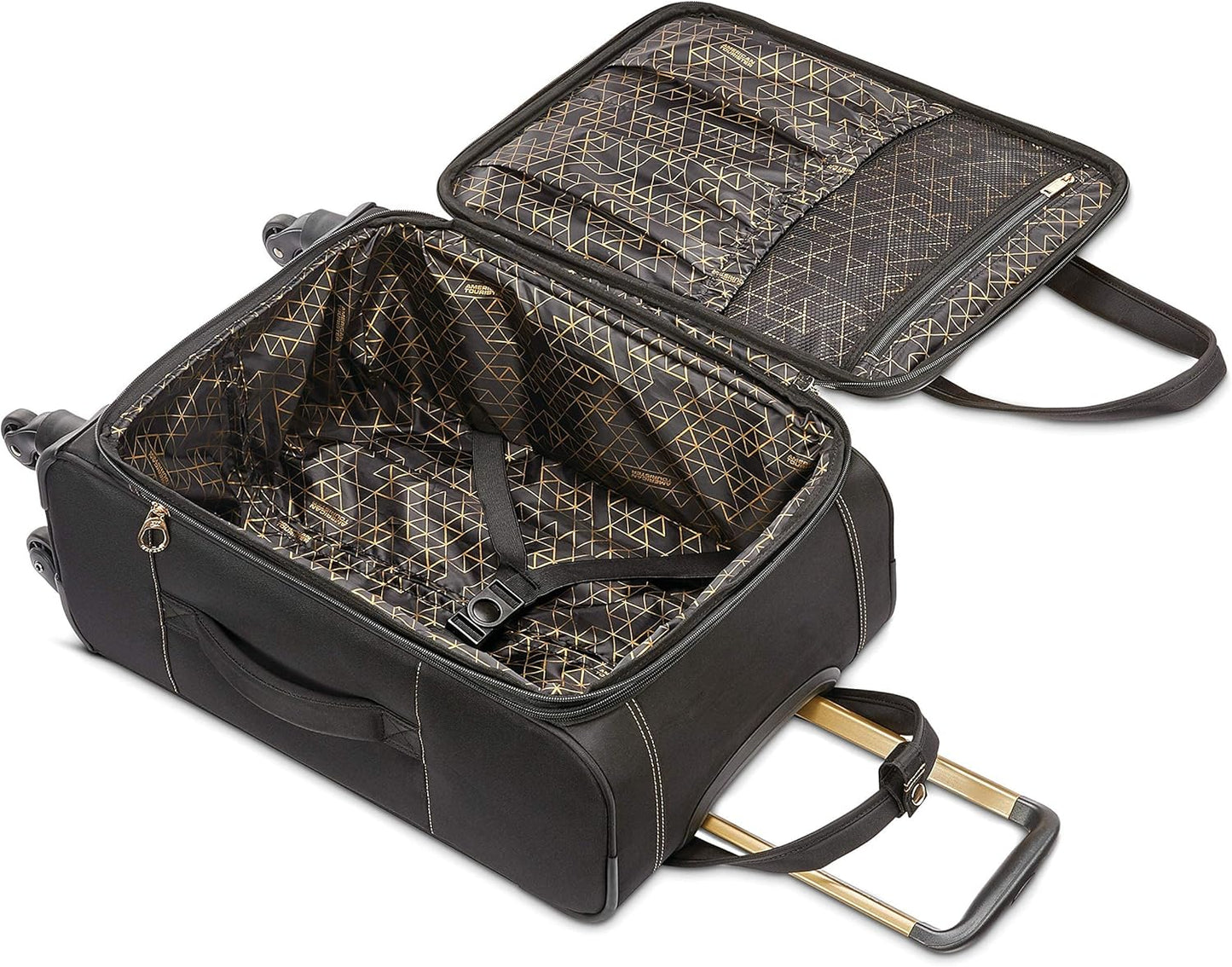 American Tourister Belle Voyage Softside Luggage with Spinner Wheels, Black, Carry-On 21-Inch