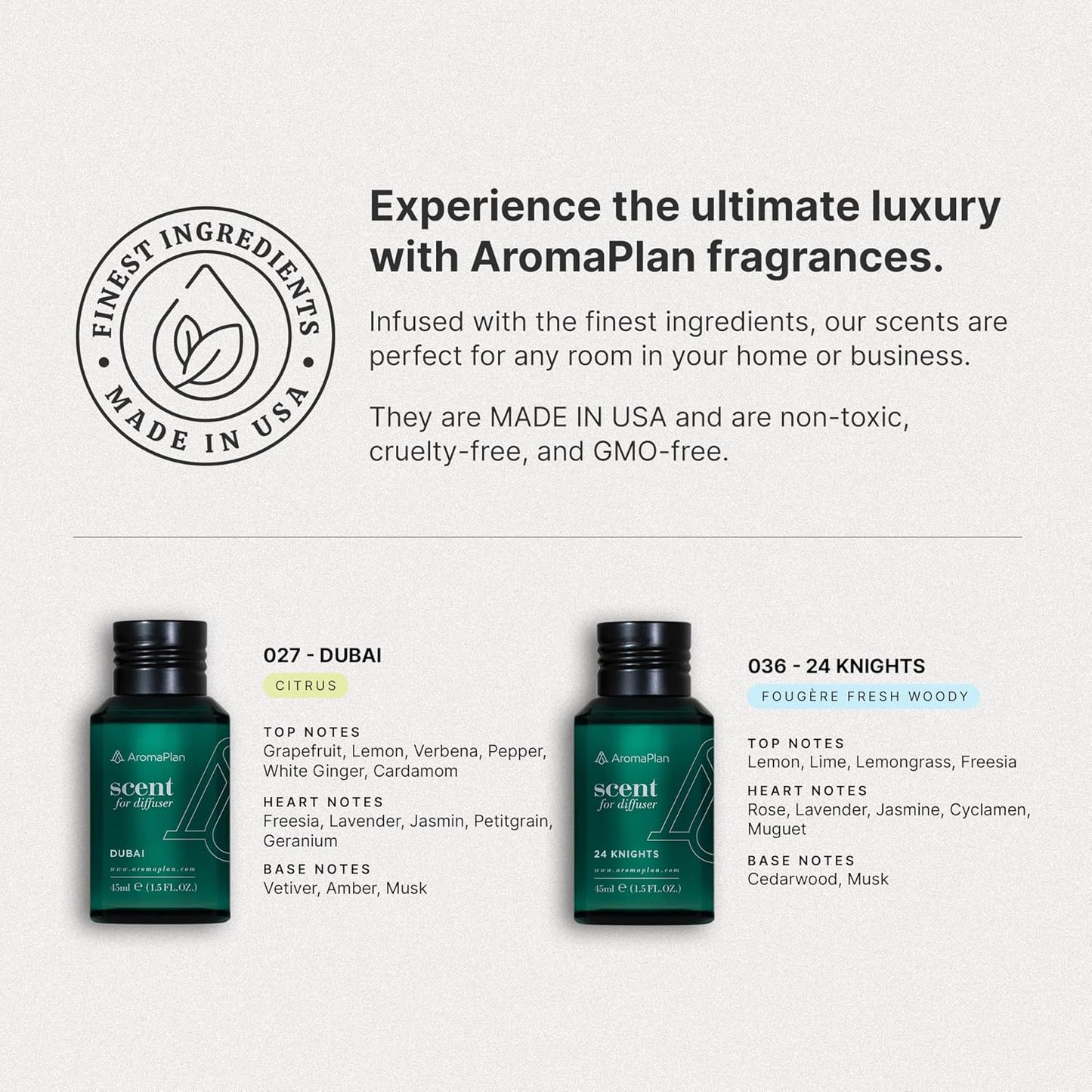 AromaPlan Smart Scent Air Machine for Home + 2 Fragrances– Smart Cold Air Technology, Hotel Collection Diffuser, Waterless Whole House Scent Diffuser with Top Picks Fragrance Kit, Black