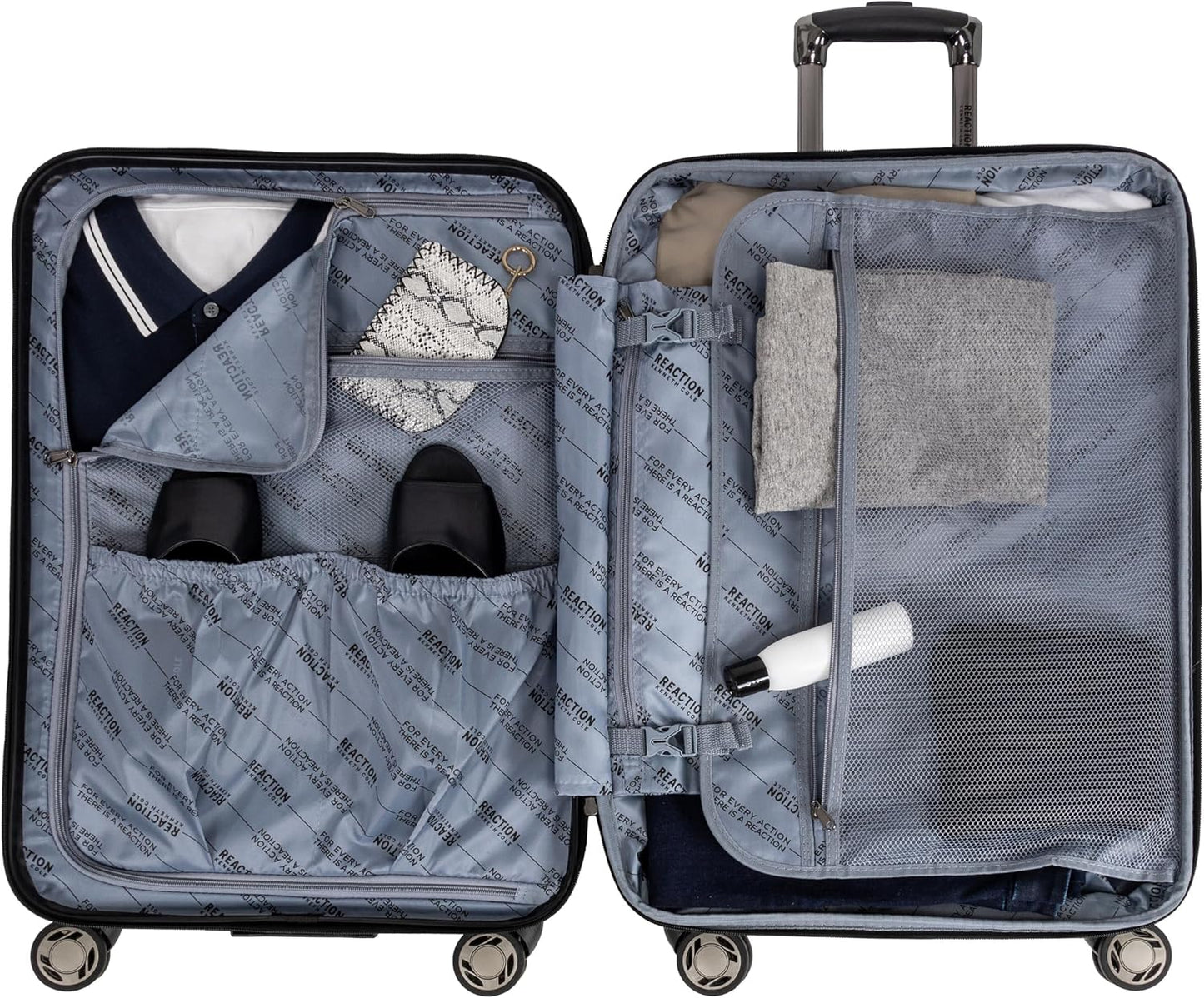 Kenneth Cole REACTION Renegade Luggage Expandable 8-Wheel Spinner Lightweight Hardside Suitcase, Seafoam, 20-Inch Carry On