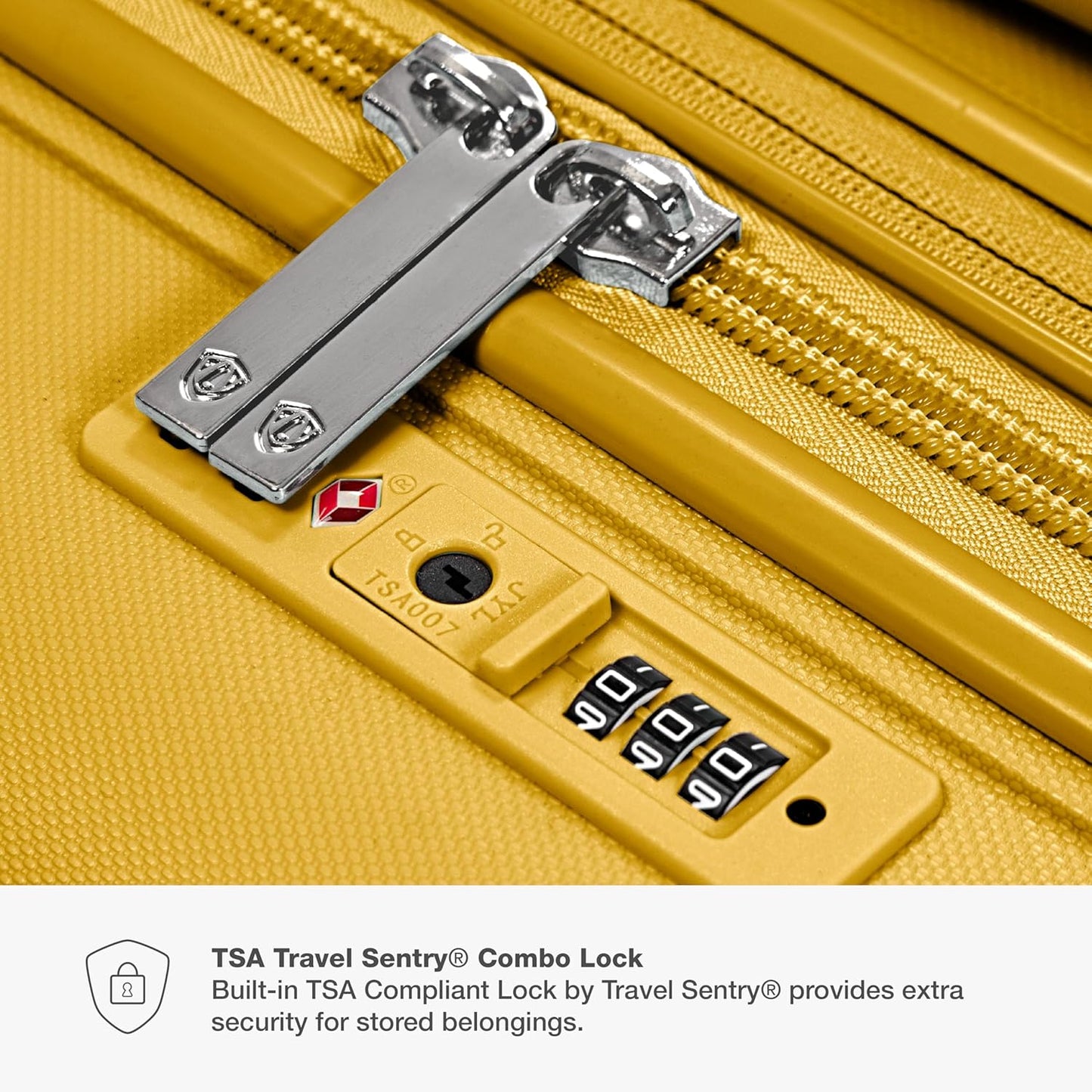 Traveler's Choice Pagosa Indestructible Hardshell Expandable Spinner Luggage, Yellow, 2-Piece Set (22/26)