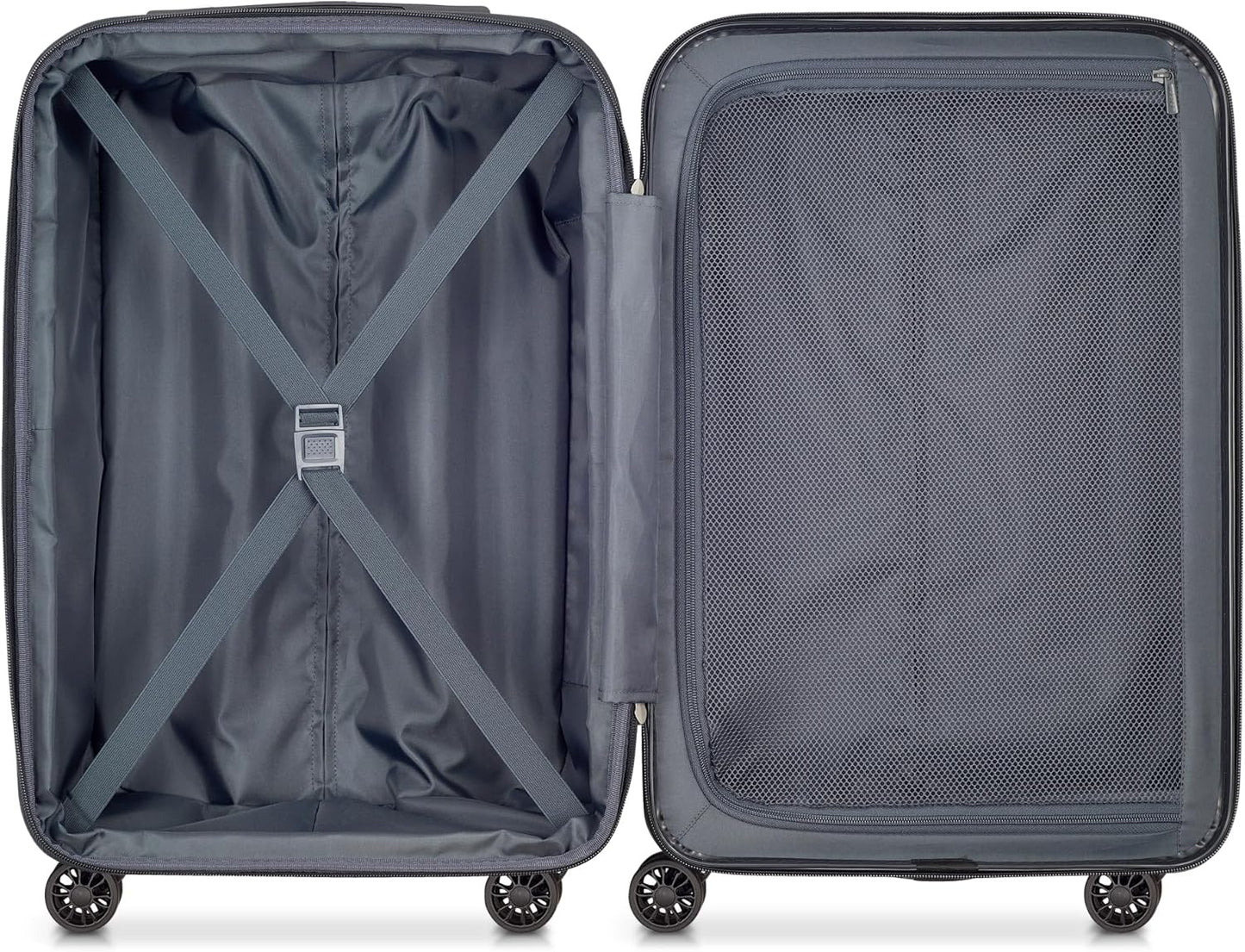DELSEY PARIS Helium Aero Hardside Expandable Luggage with Spinner Wheels, Blue Cobalt, 3-Piece Set (21/24/28)