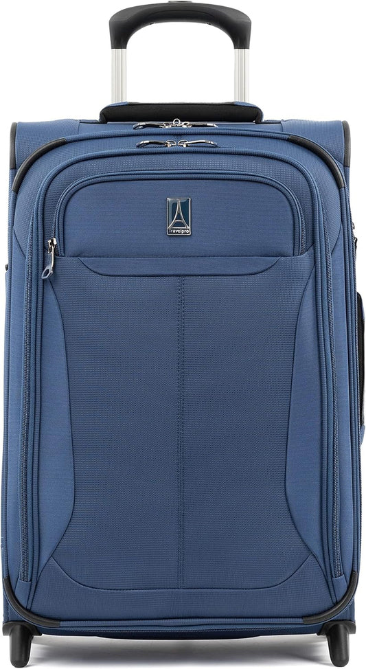 Travelpro Tourlite Softside 22" Expandable Carry-On Rollaboard (2-Wheel) Lightweight Luggage, Blue Suitcase