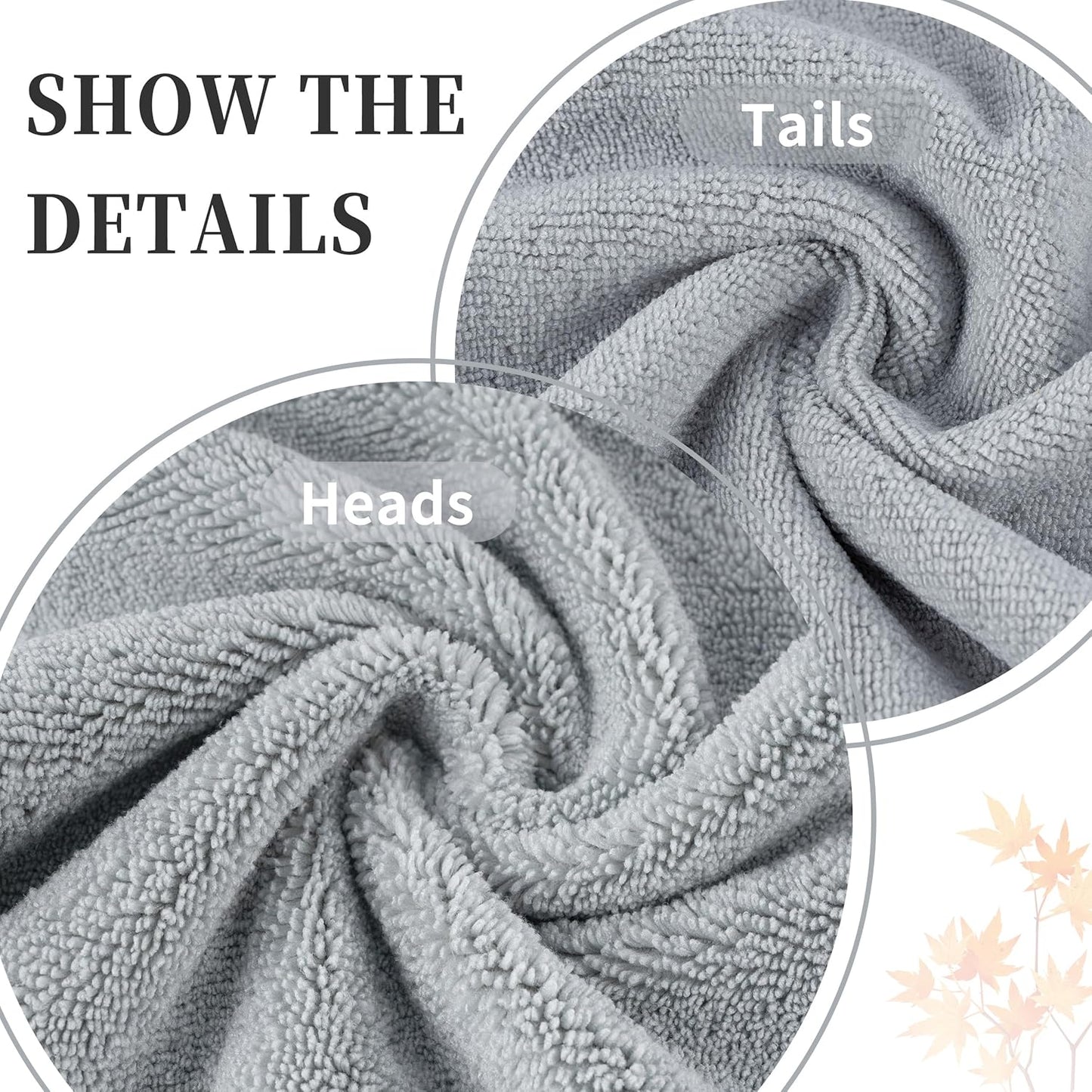 New Microfiber Bath Towel Set, 3 Piece, Oversize, Quick Dry, Lint Free, Includes Body, Hand and Face Towels