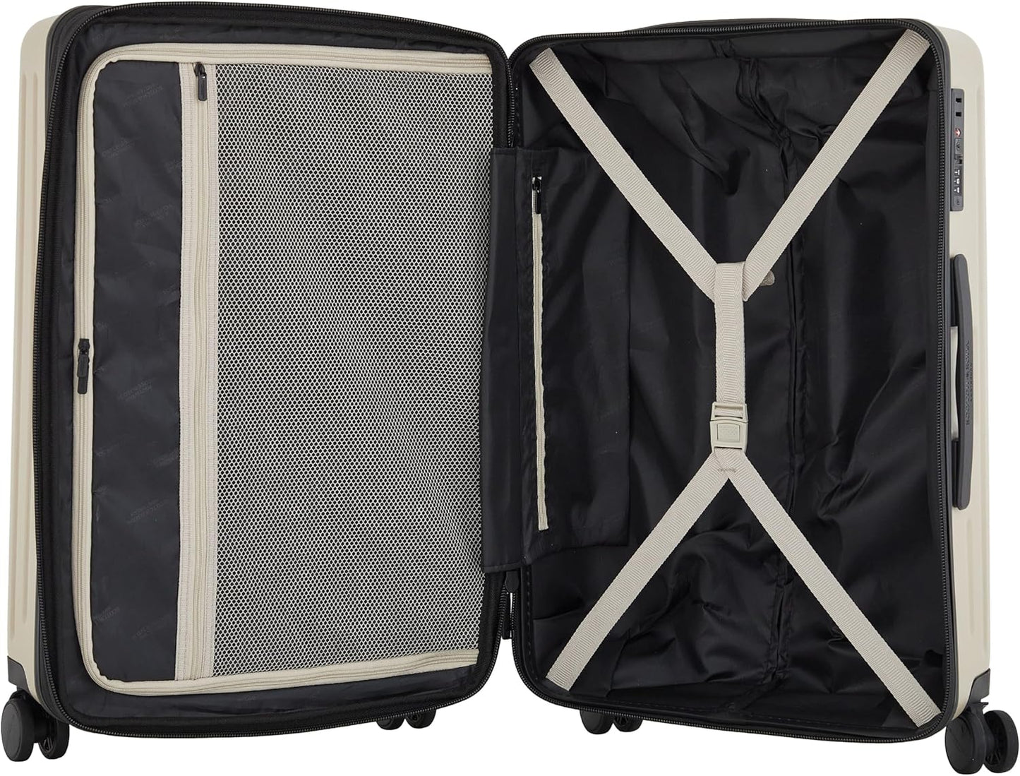 Scotch & Soda Eindhoven Wing-On Expandable Luggage, Travertine, 3 Piece Set