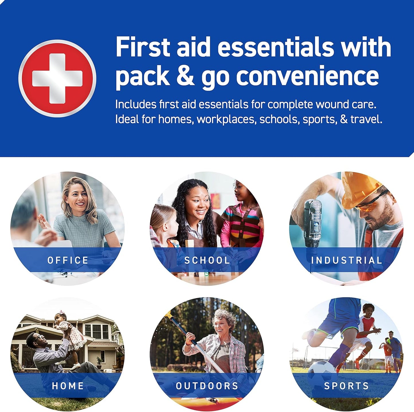 Care Science First Aid Kit, 110 Pieces | Professional Use for Travel, Work, School, Home, Car, Emergency, Survival, Camping, Hiking, and More