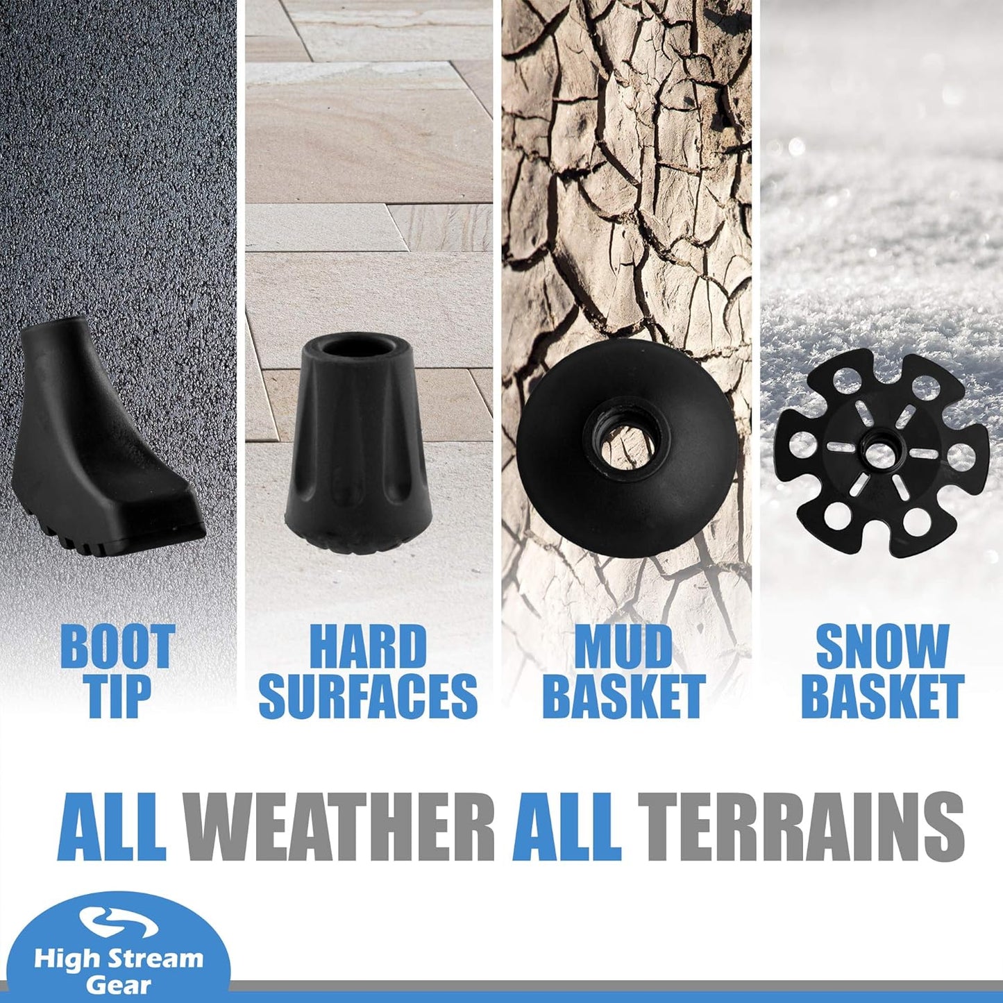 Walking Sticks for Men & Women - 14.5" Foldable Hiking Poles for Backpacking, Exercising and Traveling, Set of 2 Aluminum Nordic Collapsible Trekking Poles