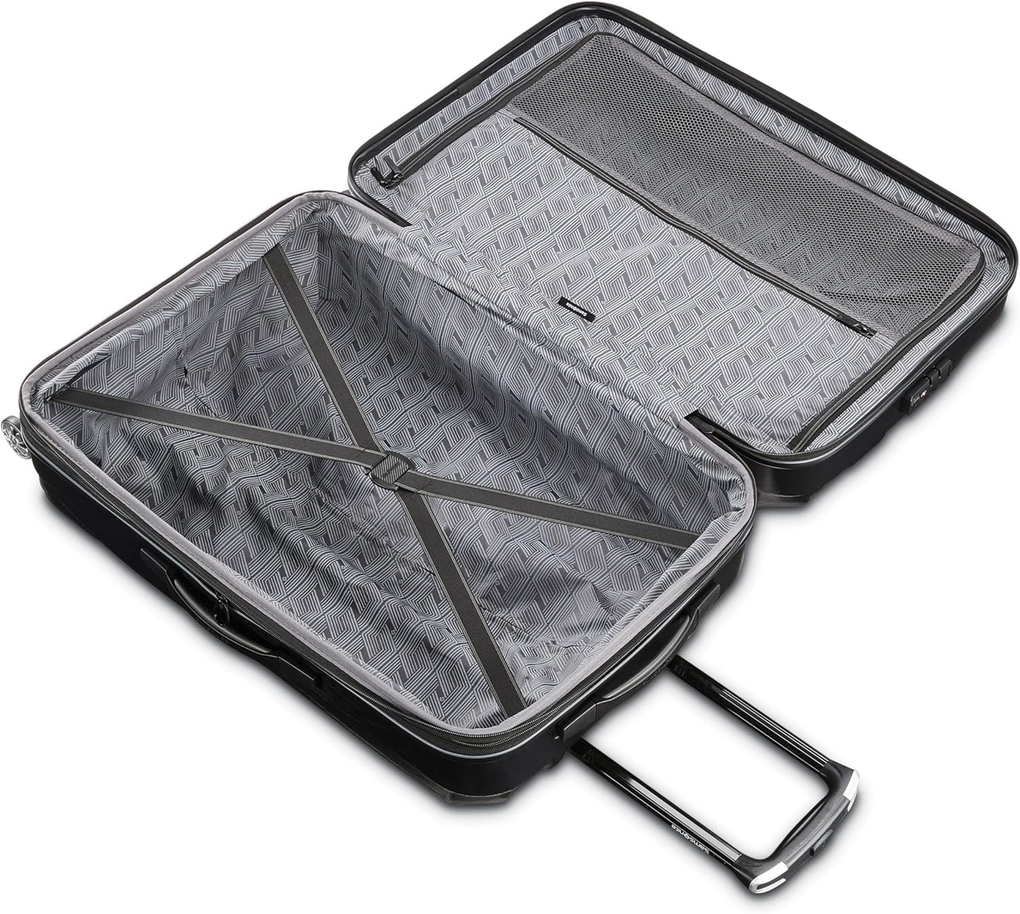 Samsonite Centric 2 Hardside Expandable Luggage with Spinner Wheels, Black, Checked-Large 28-Inch