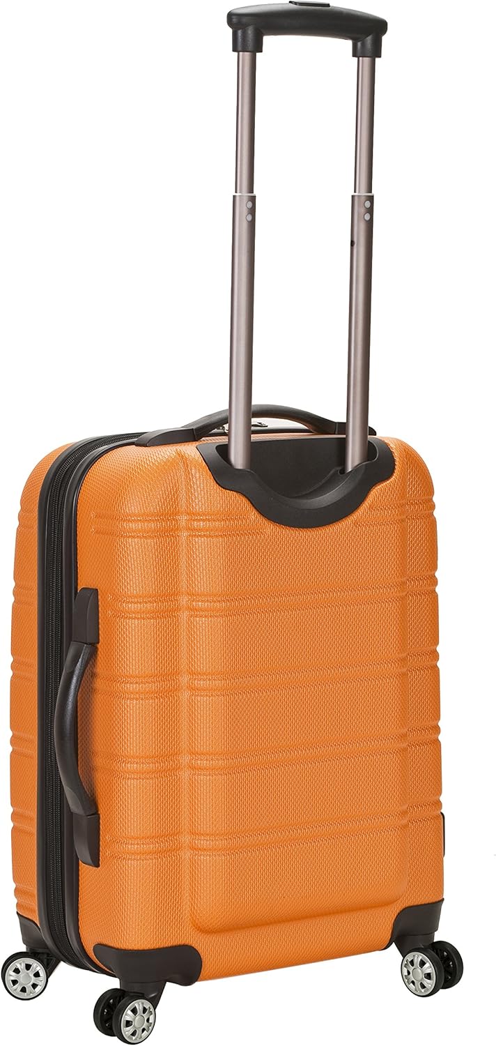 Rockland Melbourne Hardside Expandable Spinner Wheel Luggage, Orange, Carry-On 20-Inch