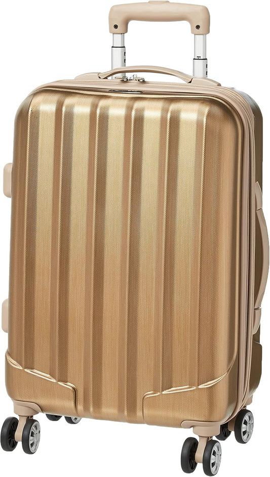 Rockland Melbourne Hardside Expandable Spinner Wheel Luggage, Bronze, Carry-On 20-Inch