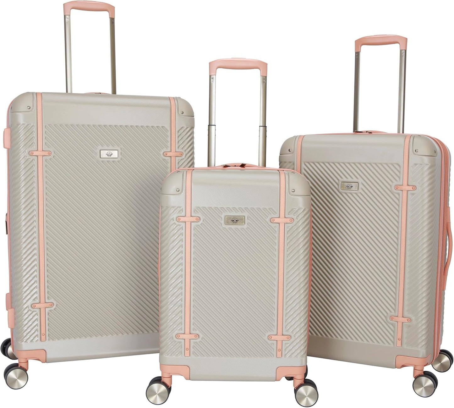 Dockers Spectra Hardside Expandable 8-Wheel Spinner Travel Carry On Luggage, Timberwolf, 3-Piece Set (20"/24"/28")