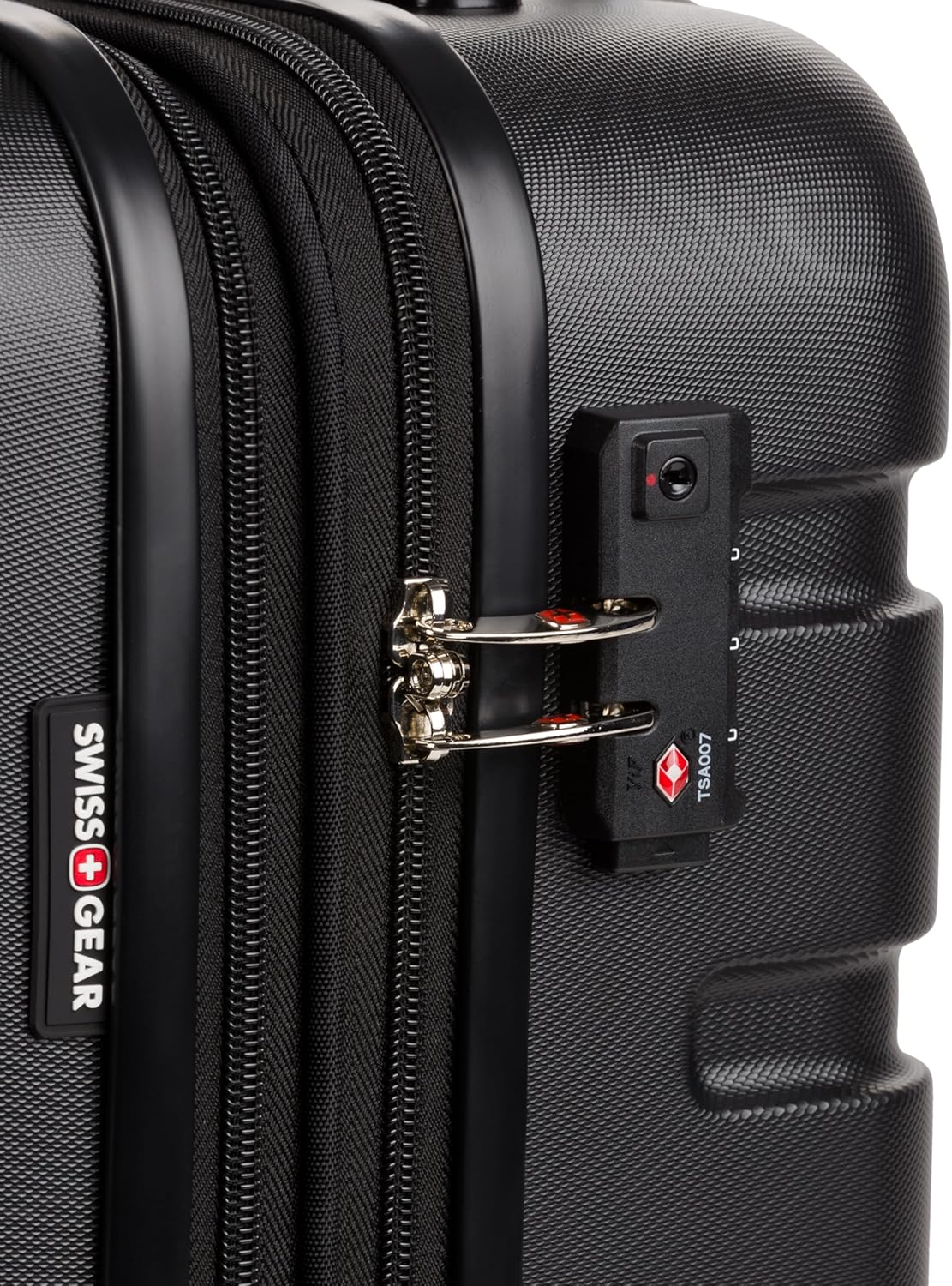 SwissGear 7366 Hardside Expandable Luggage with Spinner Wheels, Black, 2-Piece Set (19/27)