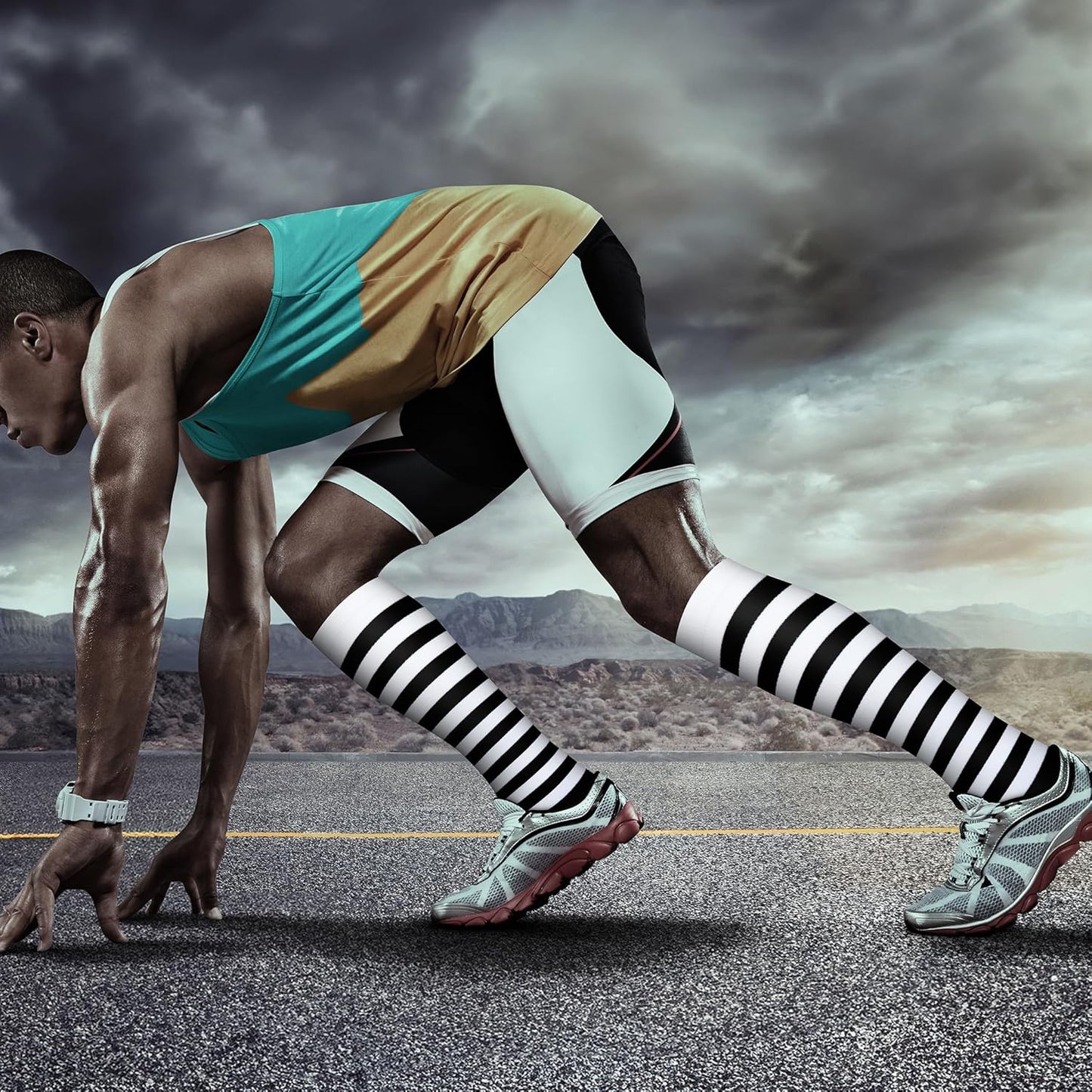 QUXIANG Copper Compression Socks for Women & Men Circulation (8 Pairs) - Best for Running Athletic Cycling - 15-20 mmHg