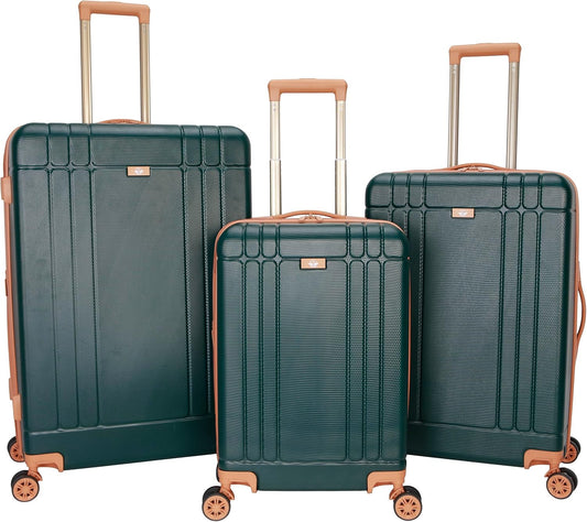 Dockers Hooper Hardside Expandable 8-Wheel Spinner Travel Checked Luggage, 3-Piece Set, Ponderosa Pine