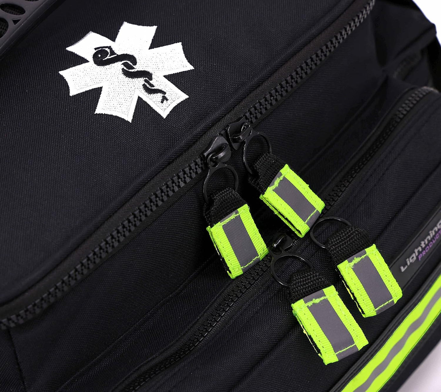 Lightning X Products Lightning X Mid-Sized First Responder EMT Bag | LXMB25 Fully Stocked Aid Kit w/ 200+ BLS Supplies - Black