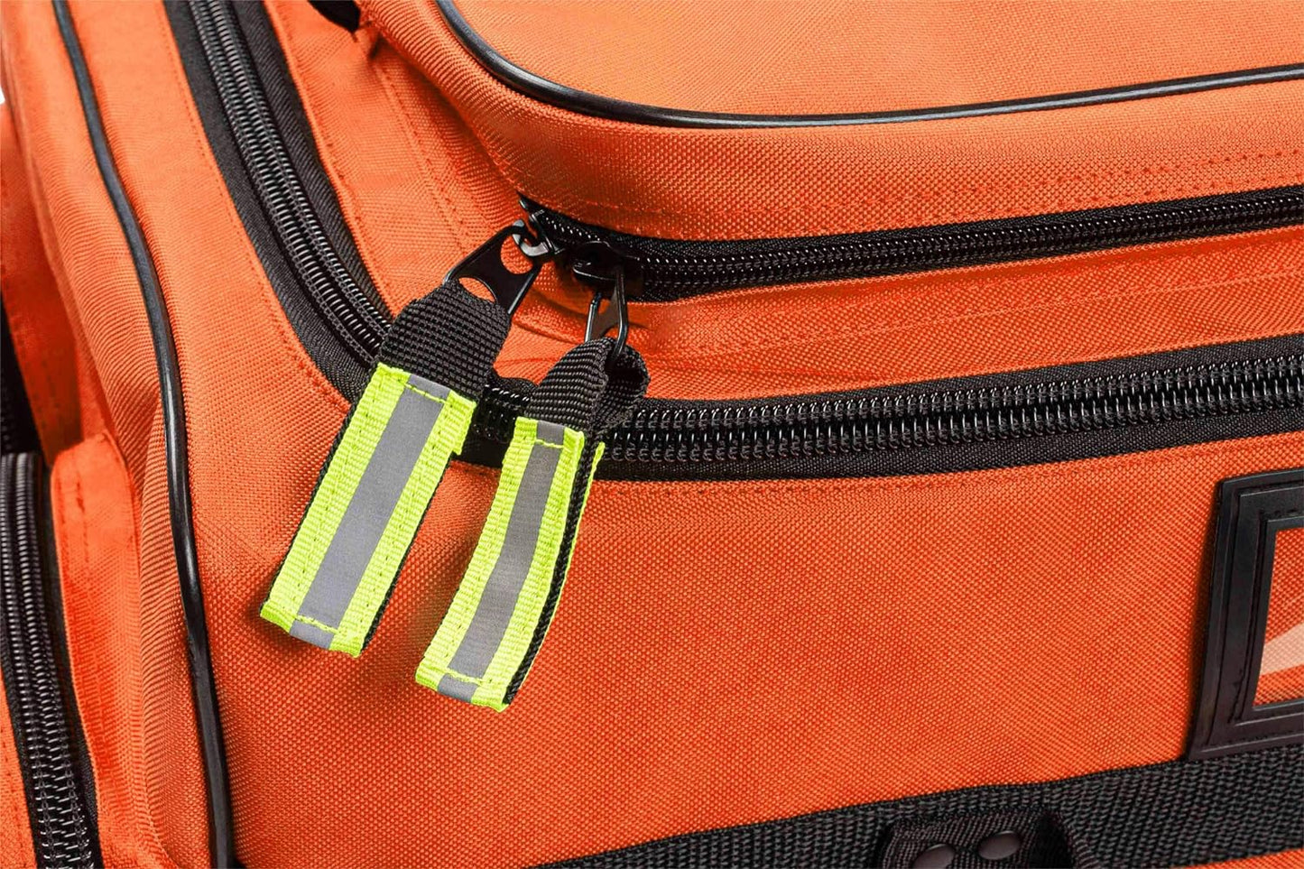 Scherber Fully-Stocked Premium First Responder Bag | HSA/FSA Approved | Large Pro EMT/EMS Trauma, Bleeding & Oxygen Medical Kit | CAT Tourniquet, HyFin Chest Seal & 260+ First Aid Supplies (Orange)