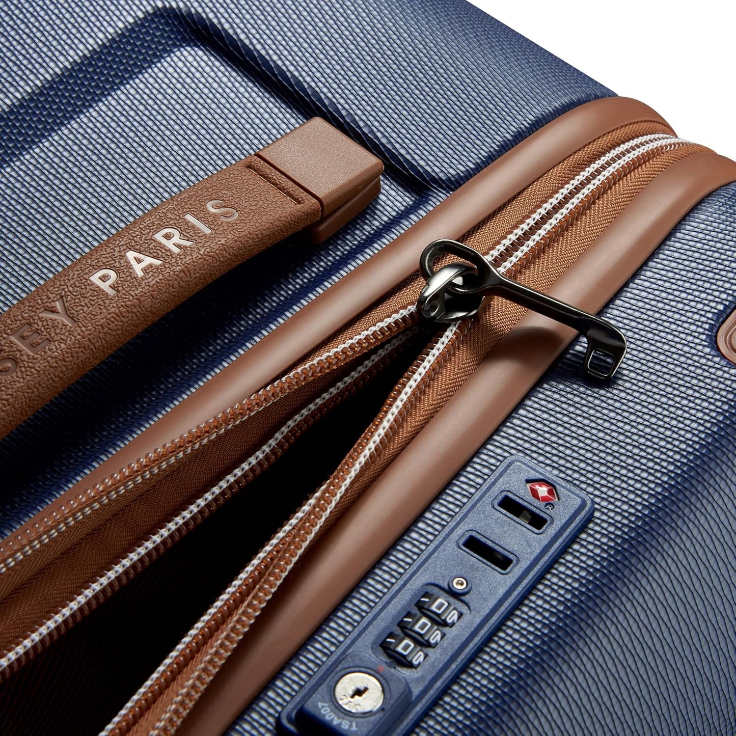 DELSEY PARIS Chatelet Air 2.0 Hardside Luggage Trunk with Spinner Wheels, Navy Blue, Checked-26 Inch